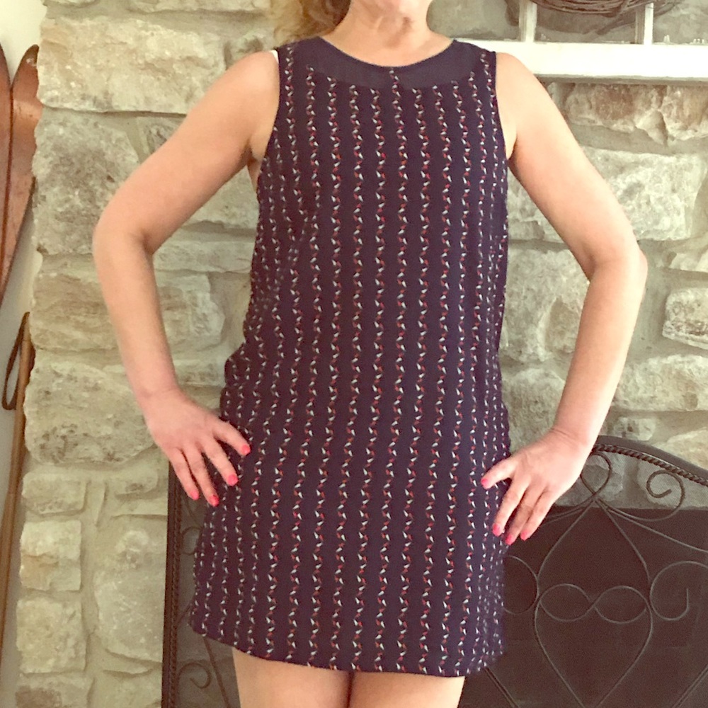Cooperative Red, White, Blue Shift Dress NWOT